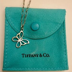 Tiffany & Co. Sterling Silver Butterfly Pendant with Pouch